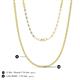 5 - Gracelyn 1.70 mm Round Lab Grown Diamond and Yellow Sapphire Adjustable Tennis Necklace 