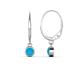 1 - Cara Turquoise (4mm) Solitaire Dangling Earrings 