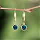 3 - Cara Blue Diamond (5mm) Solitaire Dangling Earrings 