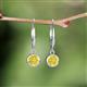 3 - Cara Yellow Diamond (5mm) Solitaire Dangling Earrings 