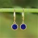 3 - Cara Blue Sapphire (6mm) Solitaire Dangling Earrings 