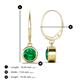 4 - Cara Emerald (6mm) Solitaire Dangling Earrings 