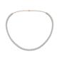 1 - Gracelyn 2.70 mm Round Aquamarine Adjustable Tennis Necklace 