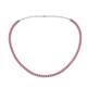 1 - Gracelyn 2.70 mm Round Pink Tourmaline Adjustable Tennis Necklace 