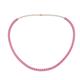 1 - Gracelyn 2.70 mm Round Pink Sapphire Adjustable Tennis Necklace 