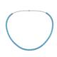 Gracelyn 2.70 mm Round Blue Topaz Adjustable Tennis Necklace 