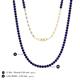 5 - Gracelyn 2.20 mm Round Blue Sapphire Adjustable Tennis Necklace 