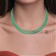 4 - Gracelyn 2.20 mm Round Emerald Adjustable Tennis Necklace 