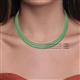 4 - Gracelyn 2.20 mm Round Emerald Adjustable Tennis Necklace 