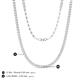 5 - Gracelyn 2.20 mm Round White Sapphire Adjustable Tennis Necklace 