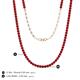 5 - Gracelyn 2.20 mm Round Ruby Adjustable Tennis Necklace 