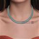 4 - Gracelyn 2.20 mm Round Blue Diamond Adjustable Tennis Necklace 