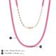 5 - Gracelyn 2.20 mm Round Pink Sapphire Adjustable Tennis Necklace 