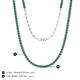 5 - Gracelyn 2.20 mm Round Lab Created Alexandrite Adjustable Tennis Necklace 