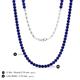 5 - Gracelyn 2.70 mm Round Blue Sapphire Adjustable Tennis Necklace 