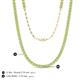 5 - Gracelyn 2.70 mm Round Peridot Adjustable Tennis Necklace 