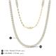 5 - Gracelyn 2.70 mm Round White Sapphire Adjustable Tennis Necklace 