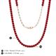 5 - Gracelyn 2.70 mm Round Ruby Adjustable Tennis Necklace 
