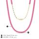 5 - Gracelyn 2.70 mm Round Pink Sapphire Adjustable Tennis Necklace 