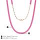 5 - Gracelyn 2.70 mm Round Pink Sapphire Adjustable Tennis Necklace 