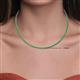 4 - Gracelyn 2.70 mm Round Green Garnet Adjustable Tennis Necklace 