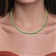 4 - Gracelyn 2.70 mm Round Green Garnet Adjustable Tennis Necklace 