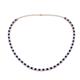 1 - Gracelyn 2.70 mm Round Diamond and Blue Sapphire Adjustable Tennis Necklace 