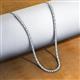 3 - Gracelyn 2.70 mm Round Diamond and Aquamarine Adjustable Tennis Necklace 