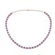 Gracelyn 2.70 mm Round Diamond and Amethyst Adjustable Tennis Necklace 