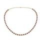 1 - Gracelyn 2.70 mm Round Diamond and Rhodolite Garnet Adjustable Tennis Necklace 