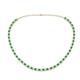 1 - Gracelyn 2.70 mm Round Diamond and Emerald Adjustable Tennis Necklace 
