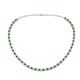 Gracelyn 2.70 mm Round Diamond and Emerald Adjustable Tennis Necklace 