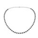 1 - Gracelyn 2.70 mm Round Black and White Diamond Adjustable Tennis Necklace 