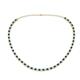 Gracelyn 2.70 mm Round Blue and White Diamond Adjustable Tennis Necklace 