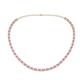 1 - Gracelyn 2.70 mm Round Diamond and Pink Sapphire Adjustable Tennis Necklace 
