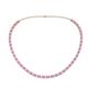 Gracelyn 2.70 mm Round Diamond and Pink Sapphire Adjustable Tennis Necklace 
