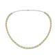 Gracelyn 2.70 mm Round Diamond and Yellow Sapphire Adjustable Tennis Necklace 