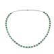 1 - Gracelyn 2.70 mm Round Diamond and Green Garnet Adjustable Tennis Necklace 