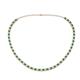 1 - Gracelyn 2.70 mm Round Diamond and Green Garnet Adjustable Tennis Necklace 