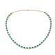 1 - Gracelyn 2.70 mm Round Diamond and London Blue Topaz Adjustable Tennis Necklace 