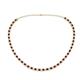 Gracelyn 2.70 mm Round Diamond and Red Garnet Adjustable Tennis Necklace 