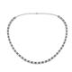 Gracelyn 2.70 mm Round Diamond and Smoky Quartz Adjustable Tennis Necklace 