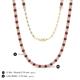 5 - Gracelyn 2.70 mm Round Diamond and Pink Tourmaline Adjustable Tennis Necklace 