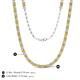 5 - Gracelyn 2.70 mm Round Diamond and Citrine Adjustable Tennis Necklace 