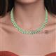 4 - Gracelyn 2.70 mm Round Diamond and Emerald Adjustable Tennis Necklace 