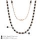5 - Gracelyn 2.70 mm Round Black and White Diamond Adjustable Tennis Necklace 
