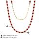 5 - Gracelyn 2.70 mm Round Diamond and Ruby Adjustable Tennis Necklace 