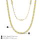 5 - Gracelyn 2.70 mm Round Diamond and Yellow Sapphire Adjustable Tennis Necklace 