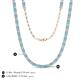 5 - Gracelyn 2.70 mm Round Diamond and Blue Topaz Adjustable Tennis Necklace 