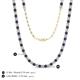 5 - Gracelyn 2.70 mm Round Diamond and Iolite Adjustable Tennis Necklace 